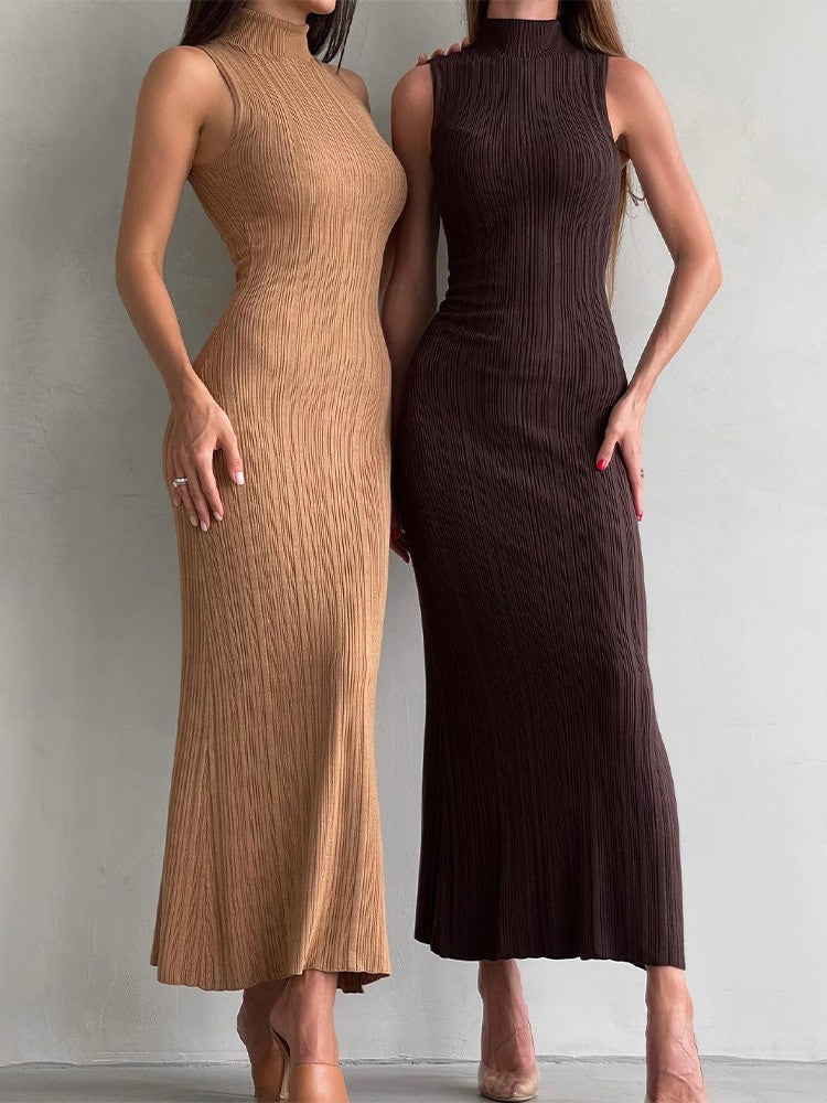 VESTIDO LARGO CUELLO HALTER