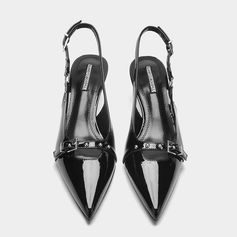 ZAPATOS DE TACON FINO CON HEBILLA EN LINEA