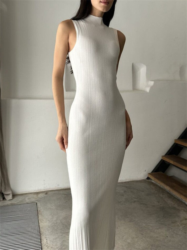 VESTIDO LARGO CUELLO HALTER