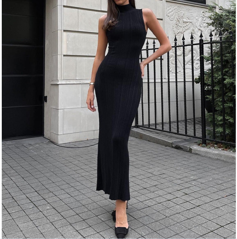 VESTIDO LARGO CUELLO HALTER