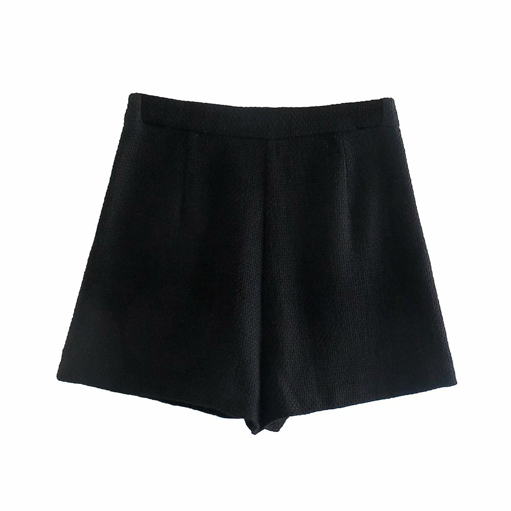 SHORTS TWEED CINTURA ALTA DE BOTONES