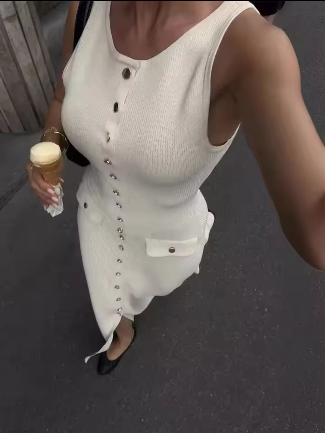 VESTIDO CANALÉ CON BOTONES (3 colores)
