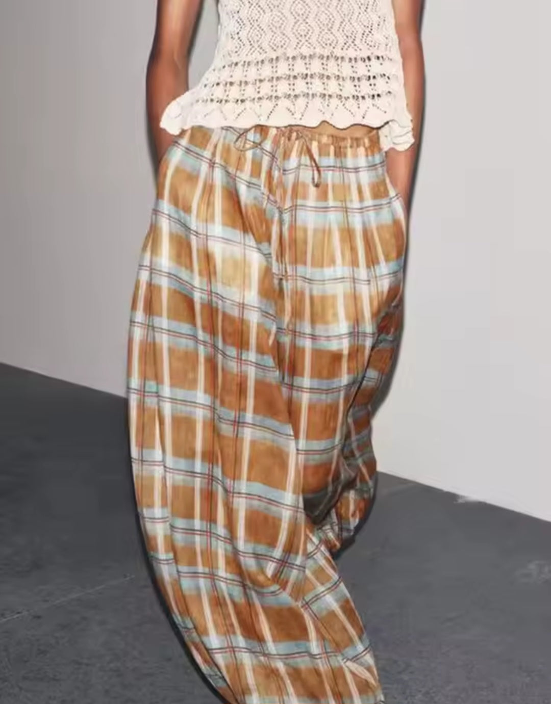 PANTALÓN BOMBACHO CUADROS