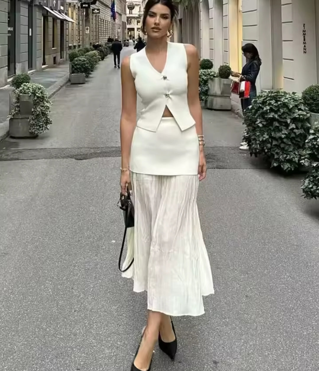 FALDA MIDI PUNTO