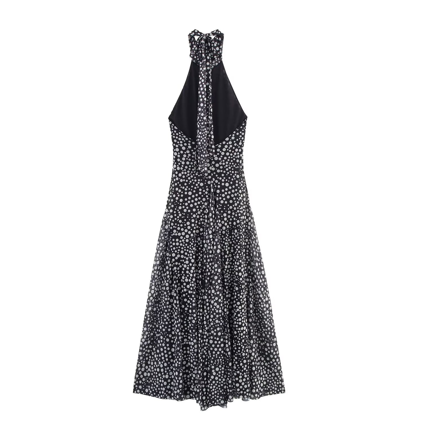 VESTIDO LUNARES ESPALDA DESCUBIERTA