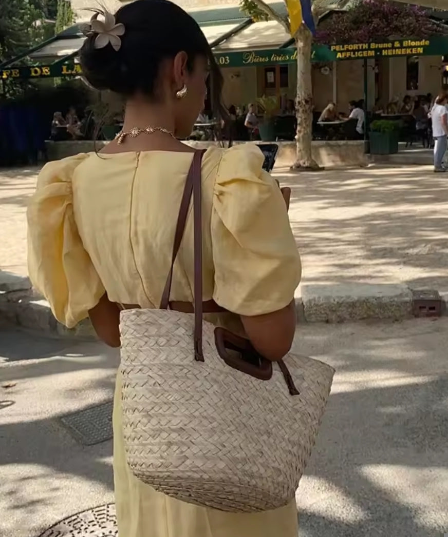 VESTIDO MANGAS ABOMBADAS
