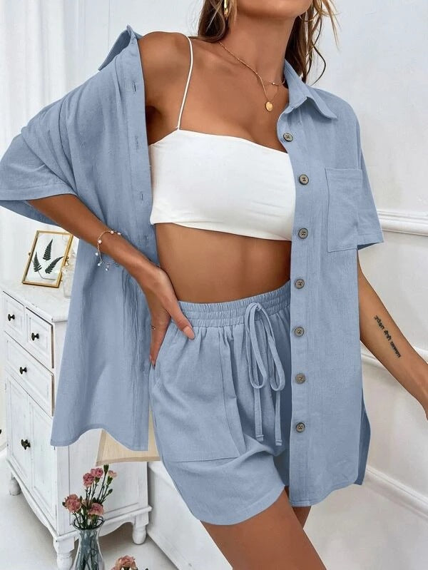 CONJUNTO CASUAL CAMISA Y SHORT