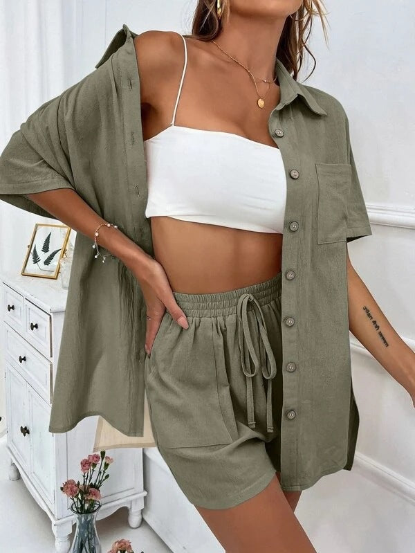 CONJUNTO CASUAL CAMISA Y SHORT