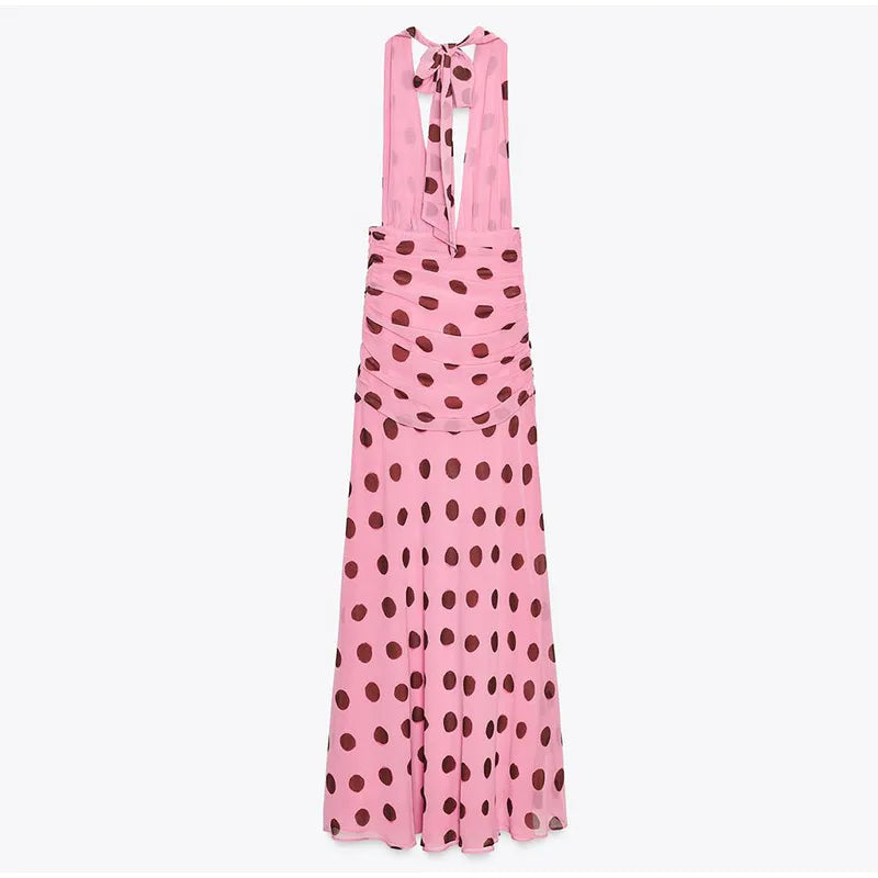 VESTIDO ROSA DE LUNARES