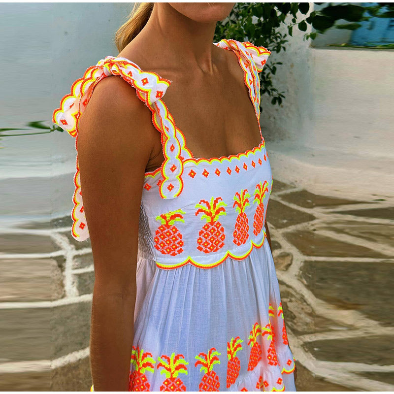 VESTIDO FLUOR PIÑAS
