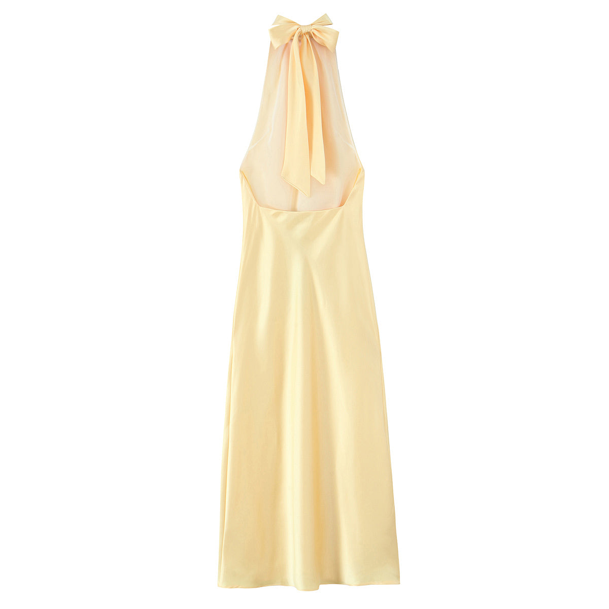 VESTIDO SATINADO CUELLO HALTER