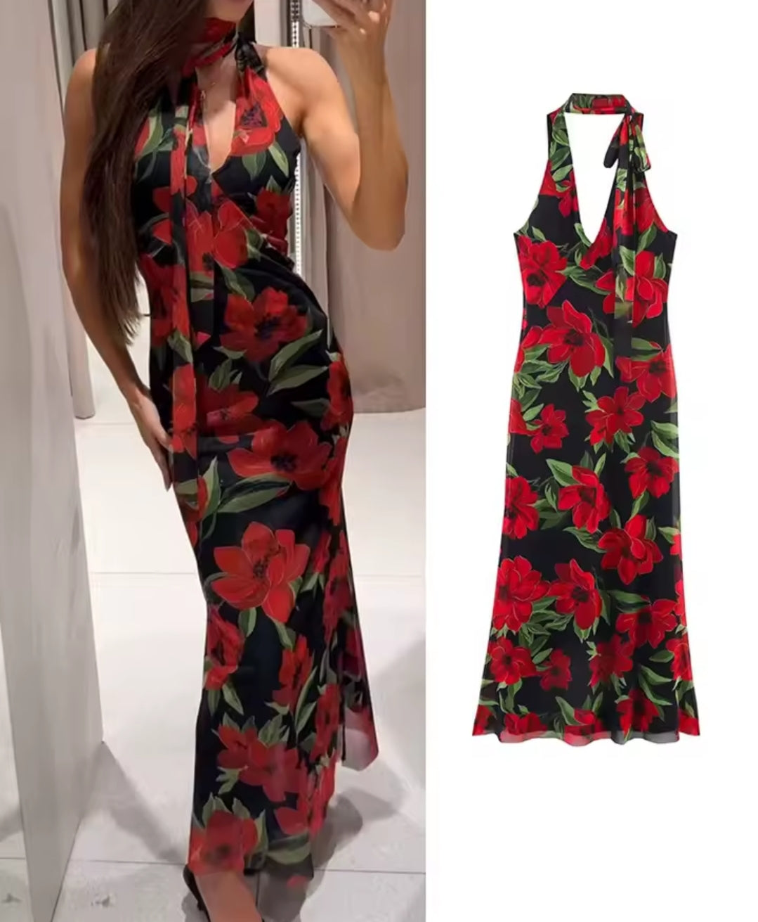 VESTIDO TUL ESTAMPADO FLOR