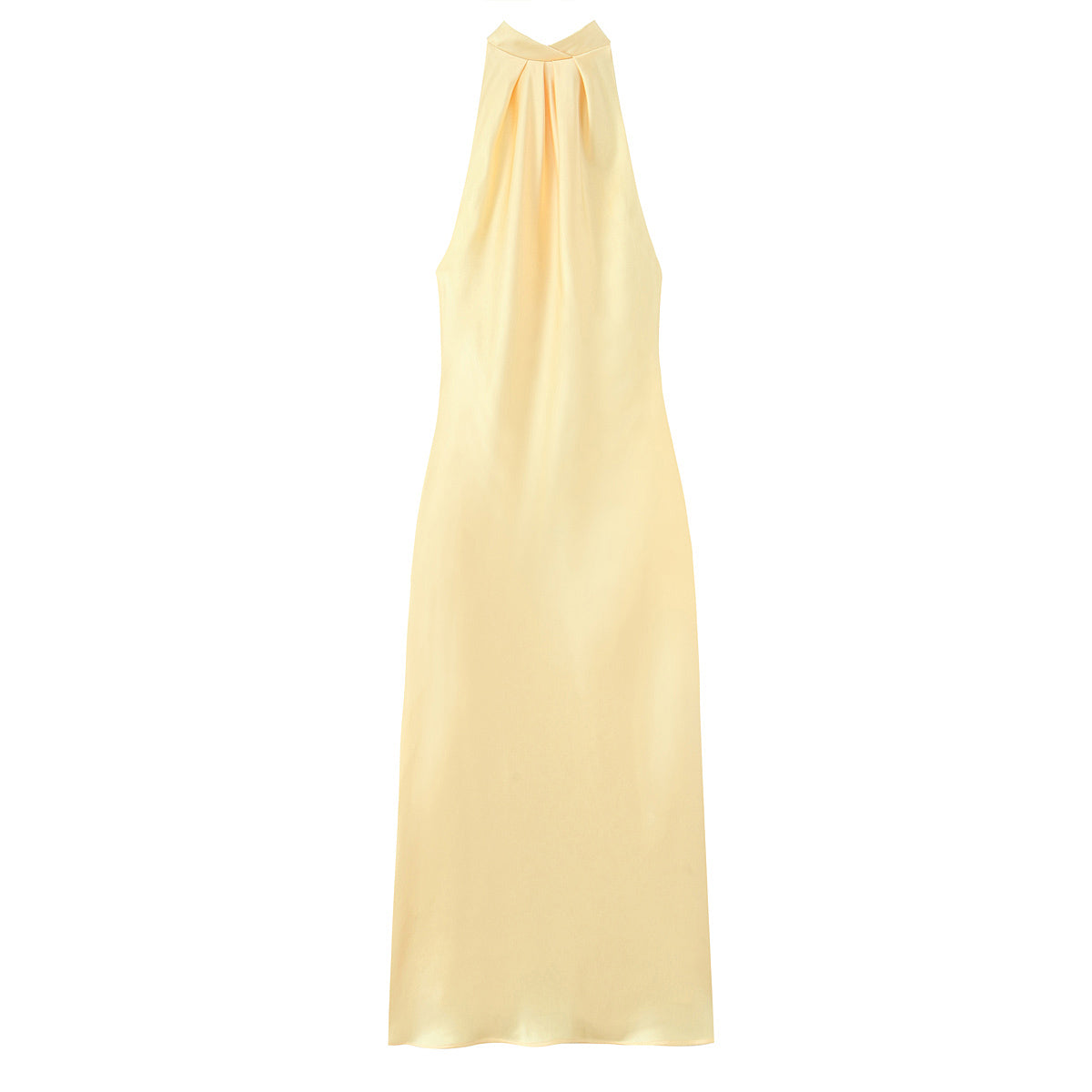 VESTIDO SATINADO CUELLO HALTER