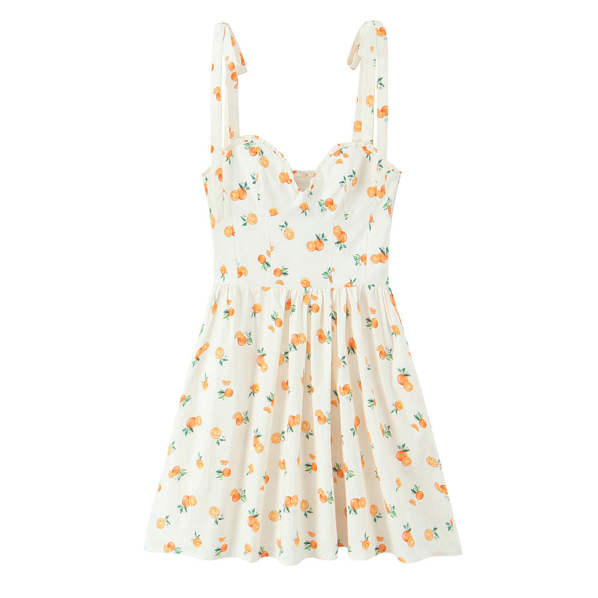 VESTIDO TIRANTEA LAZO EATAMPADO FRUTA