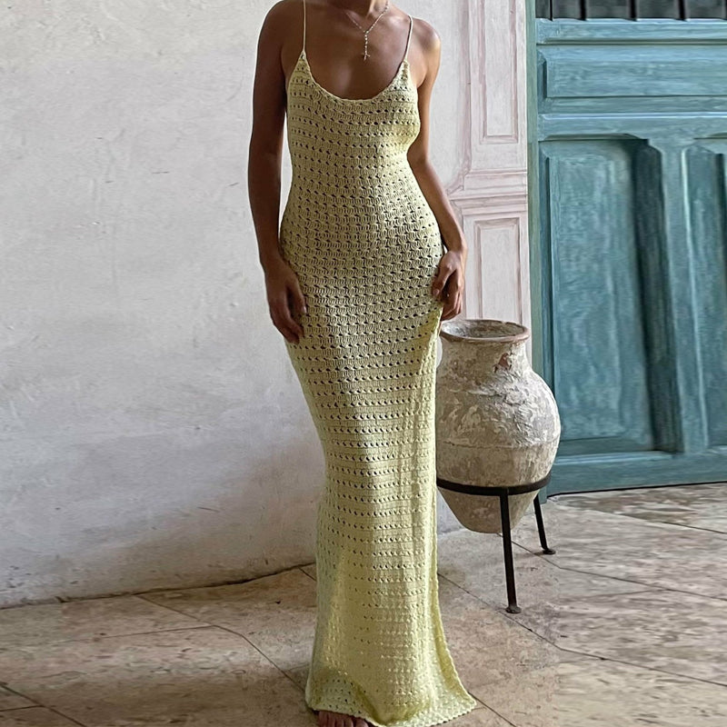 VESTIDO DE PUNTO VAINILLA