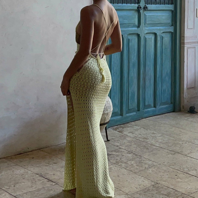 VESTIDO DE PUNTO VAINILLA