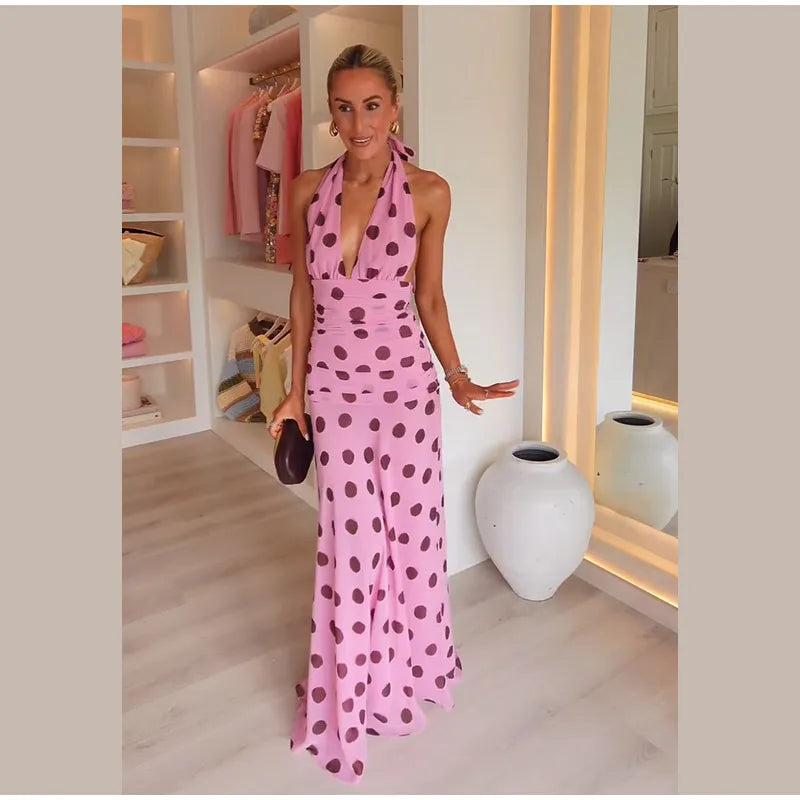 VESTIDO ROSA DE LUNARES