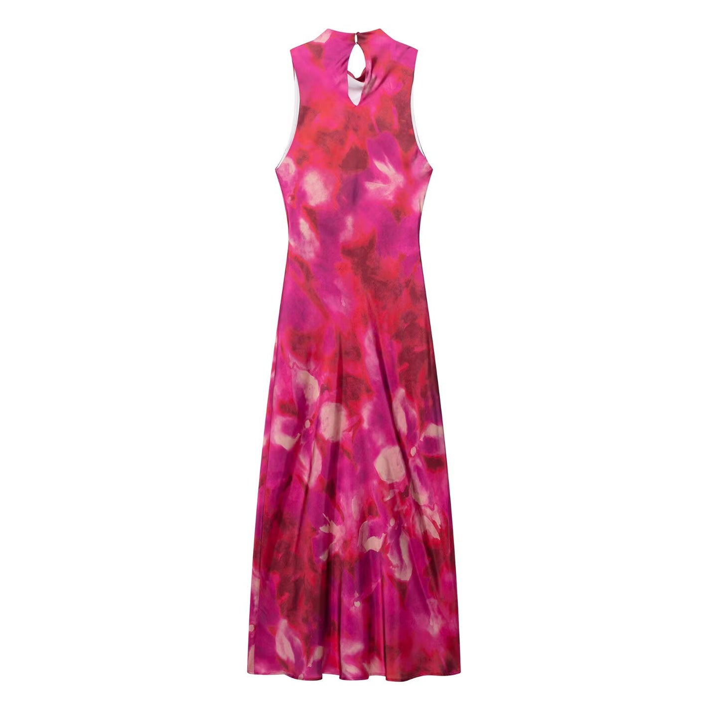 VESTIDO MIDI ESTAMPADO SIN MANGAS
