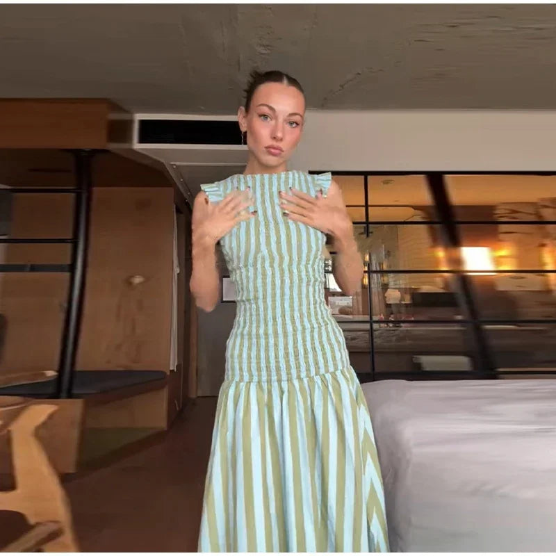 VESTIDO RAYAS SIN MANGAS