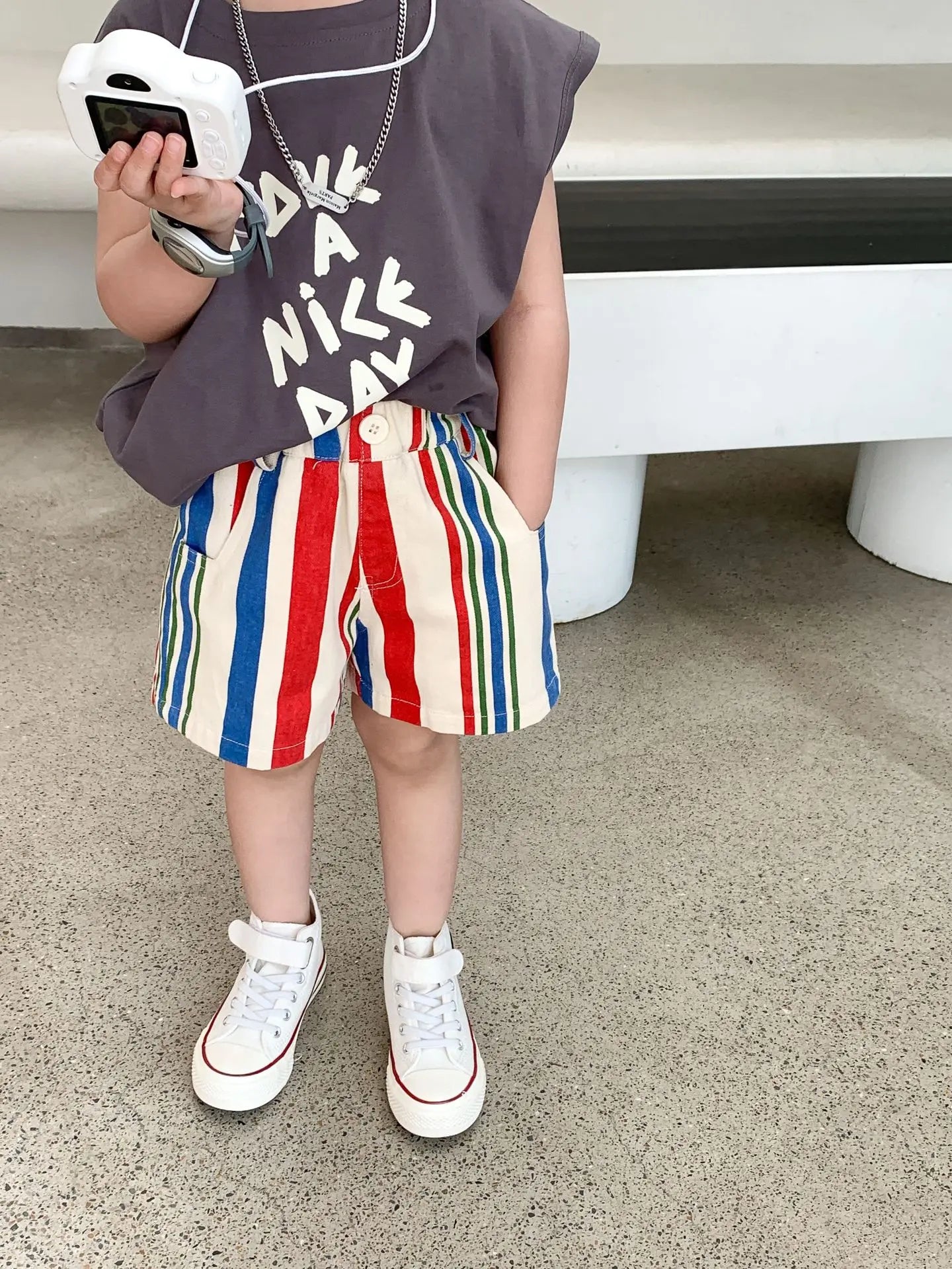 BERMUDAS RAYAS VINTAGE