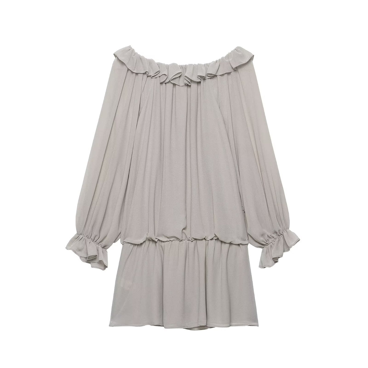 VESTIDO VOLANTES BRILLO