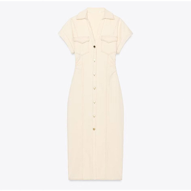 VESTIDO VAQUERO MIDI BOTONES