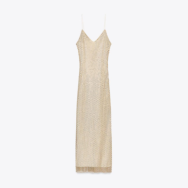 VESTIDO LARGO DE STRASS