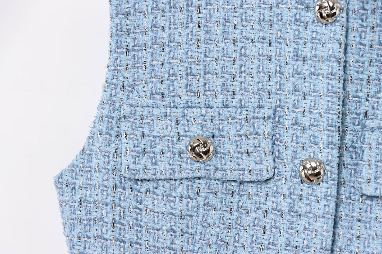 CHALECO TWEED CINTURÓN