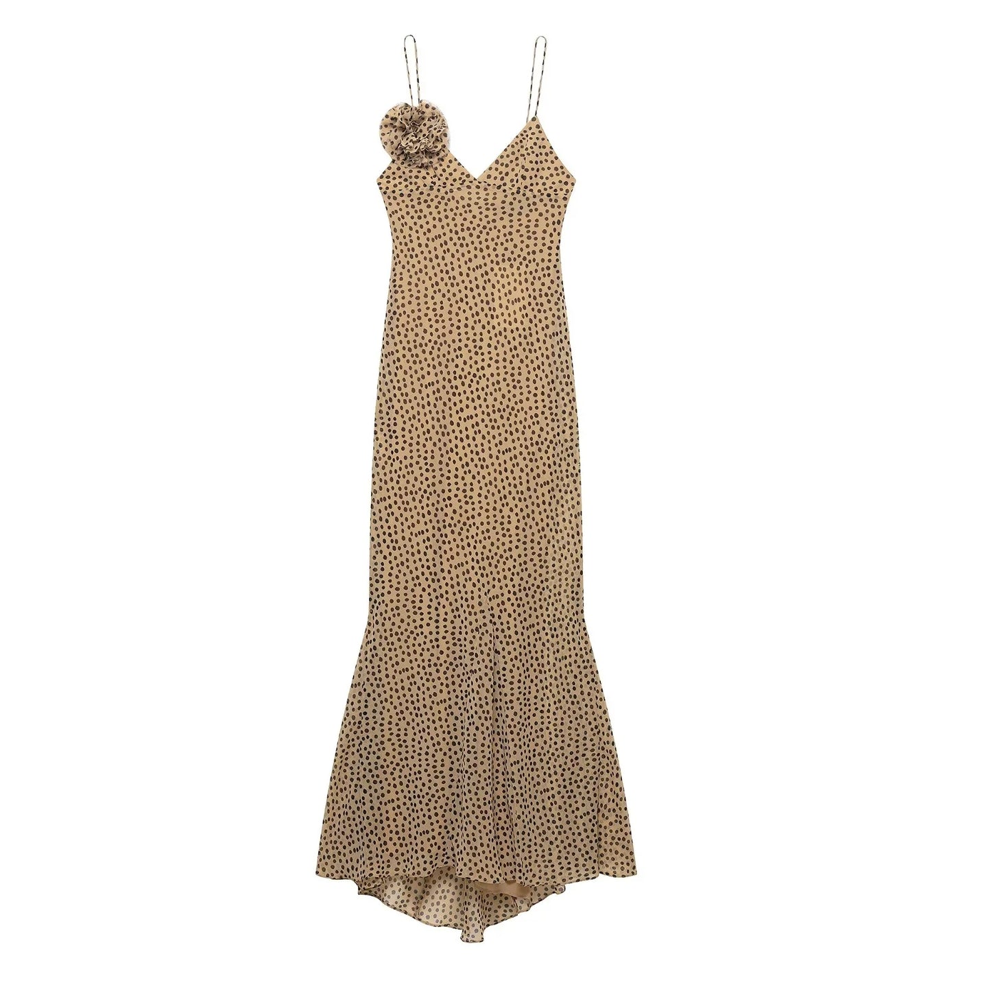 VESTIDO LARGO CON LUNARES