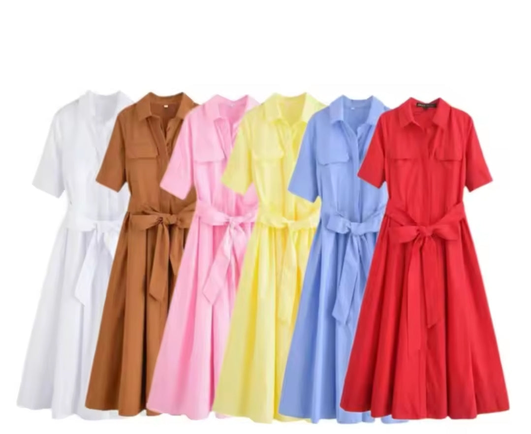 VESTIDO CAMISERO POPELIN