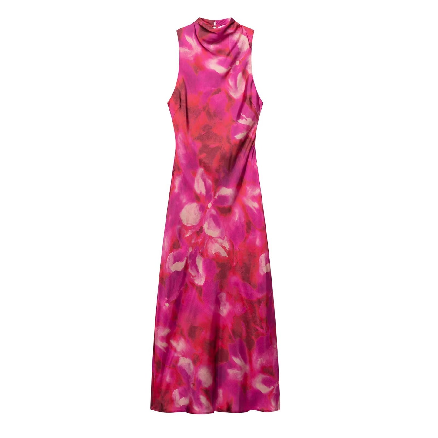 VESTIDO MIDI ESTAMPADO SIN MANGAS