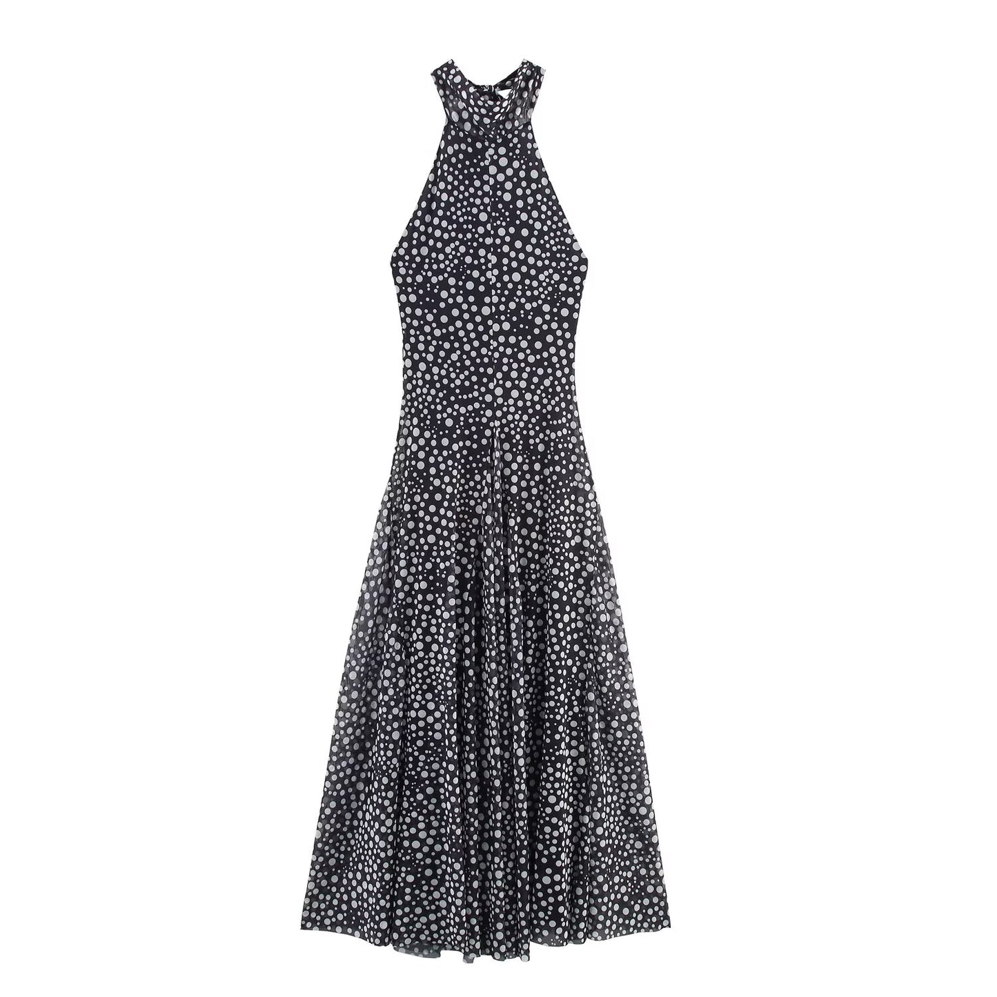 VESTIDO LUNARES ESPALDA DESCUBIERTA