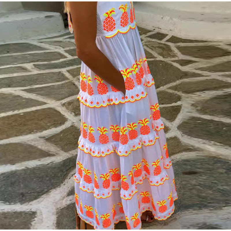 VESTIDO FLUOR PIÑAS