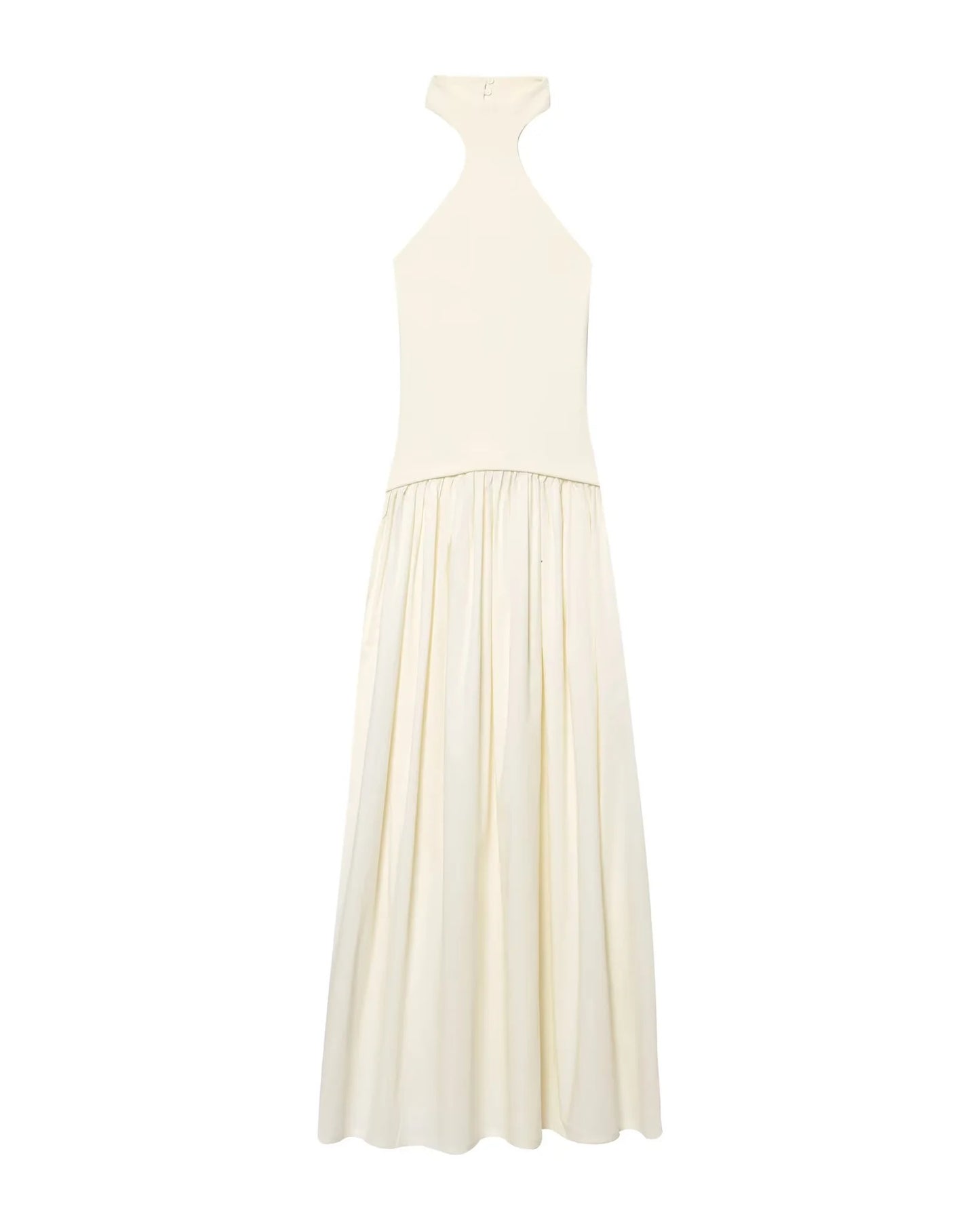VESTIDO CUELLO HALTER CON ESPALDA DESCUBIERTA