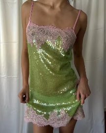 VESTIDO LENCERO CON LENTEJUELAS
