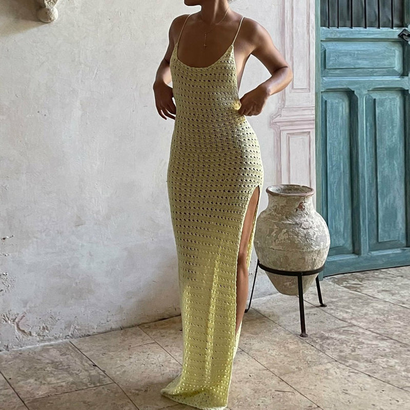 VESTIDO DE PUNTO VAINILLA