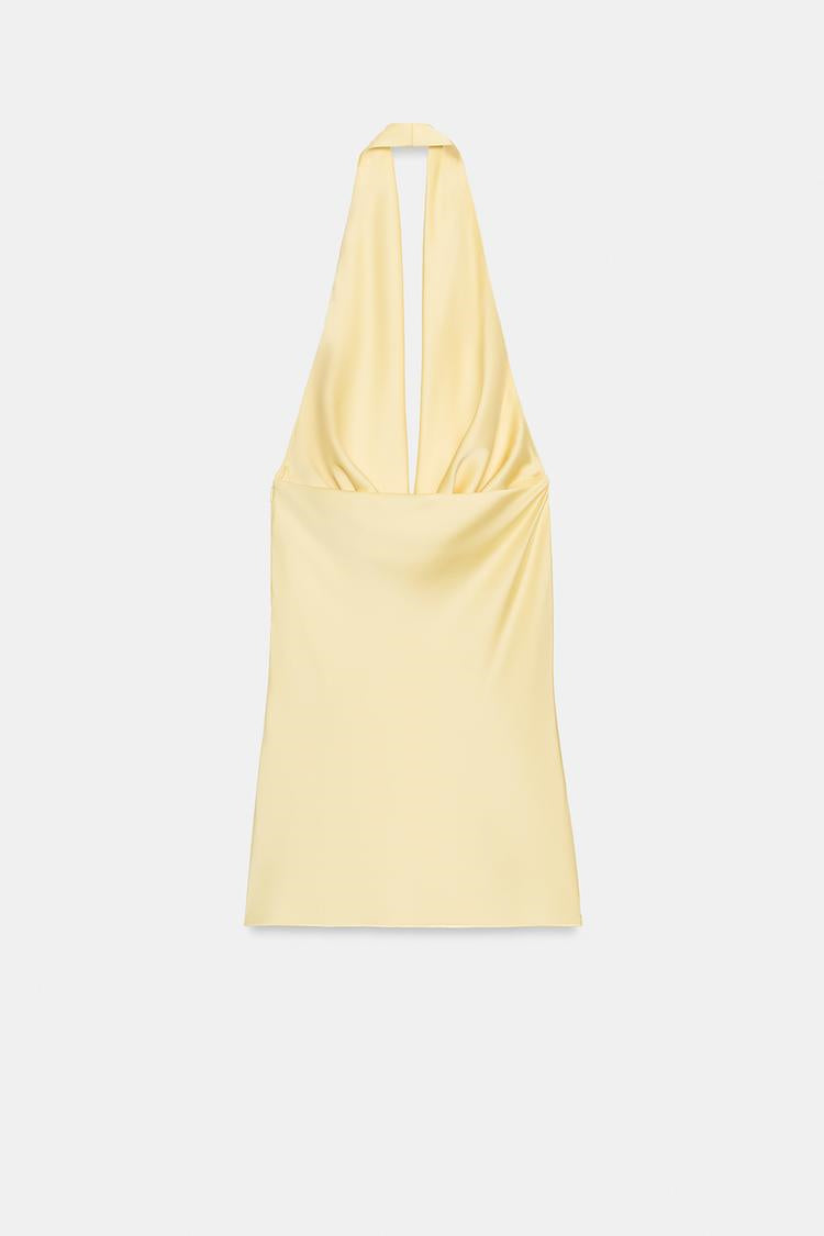VESTIDO SATINADO AMARILLO