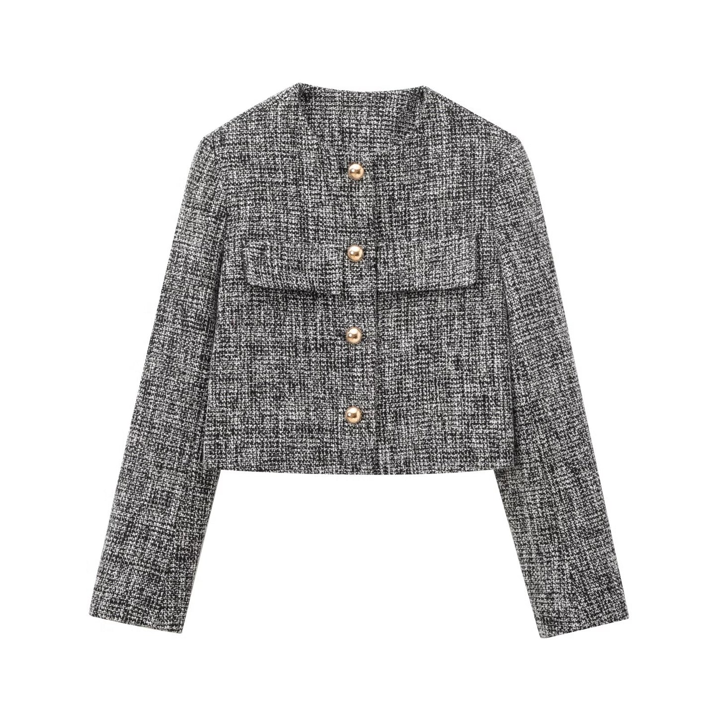 CHAQUETA TWEED GRIS