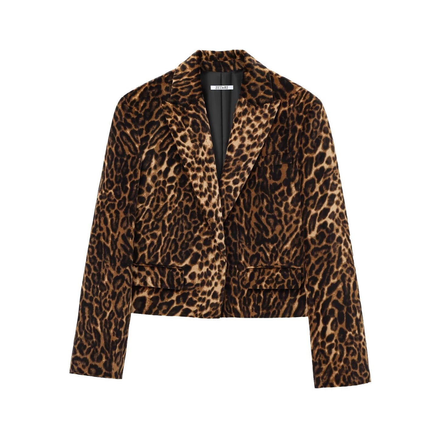 CHAQUETA CORTA ESTAMPADO LEOPARDO