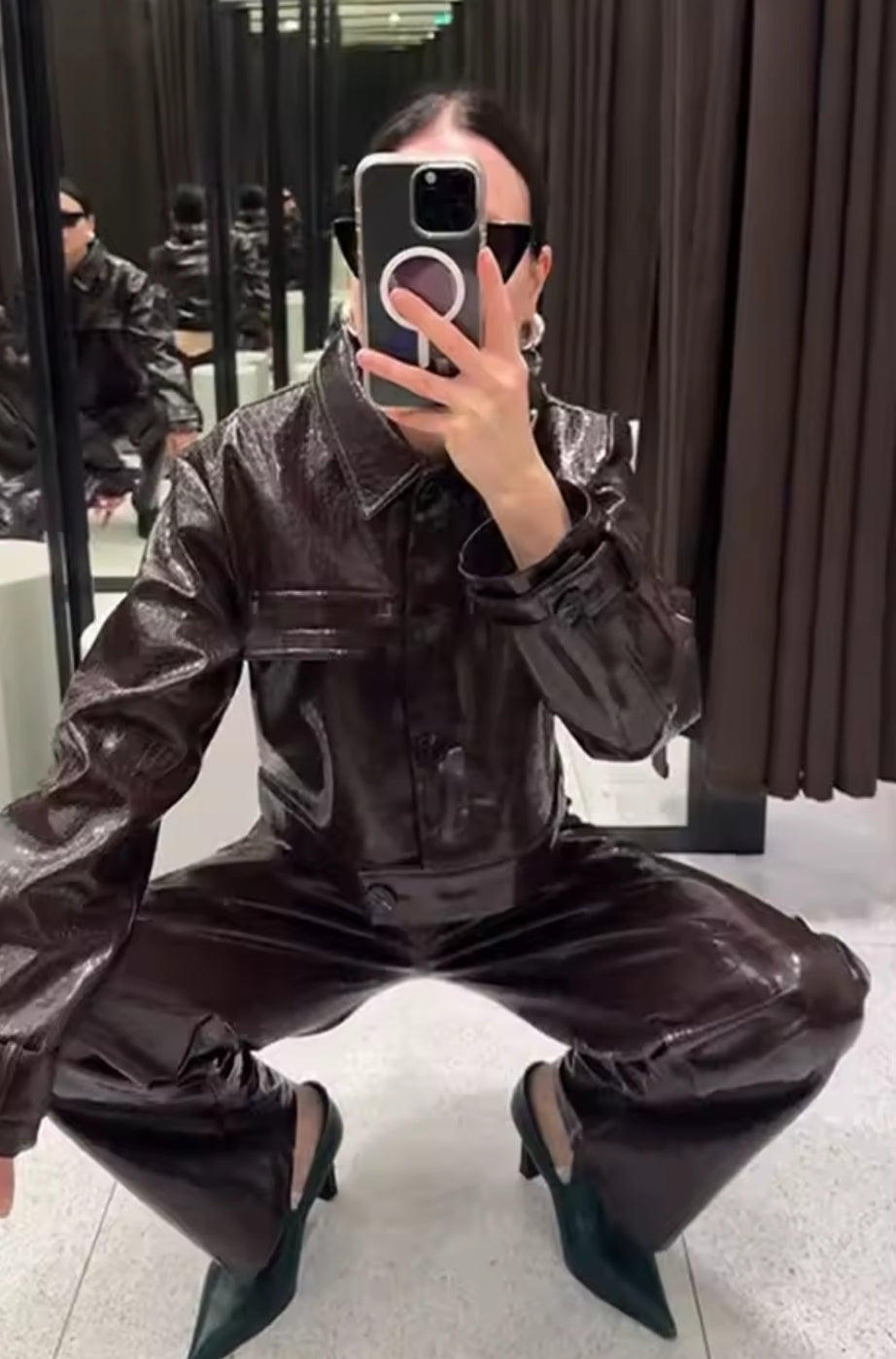 CHAQUETA EFECTO PIEL