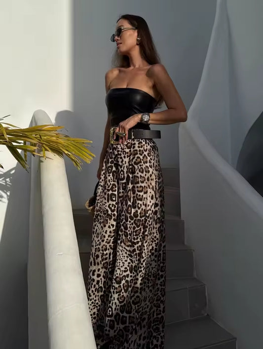 PANTALON  PIERNA ANCHA ANIMAL PRINT