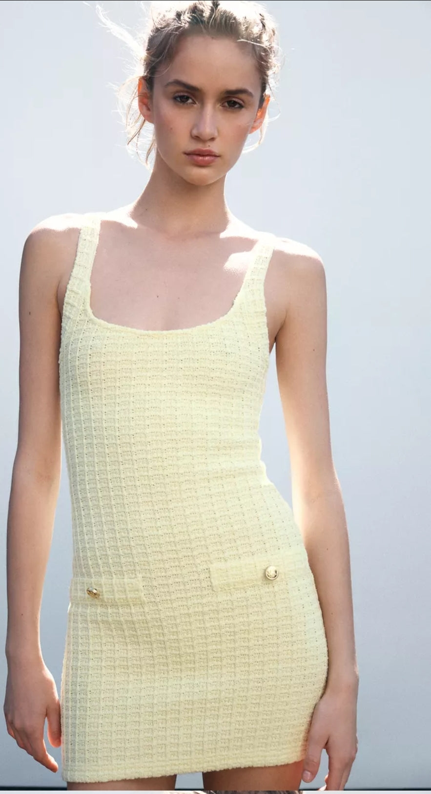 VESTIDO TEXTURA CON BOTONES