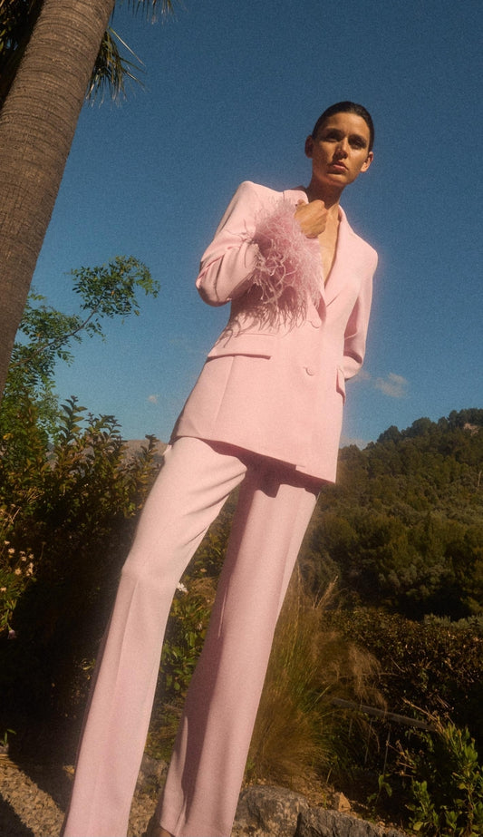 PANTALON TRAJE ROSA