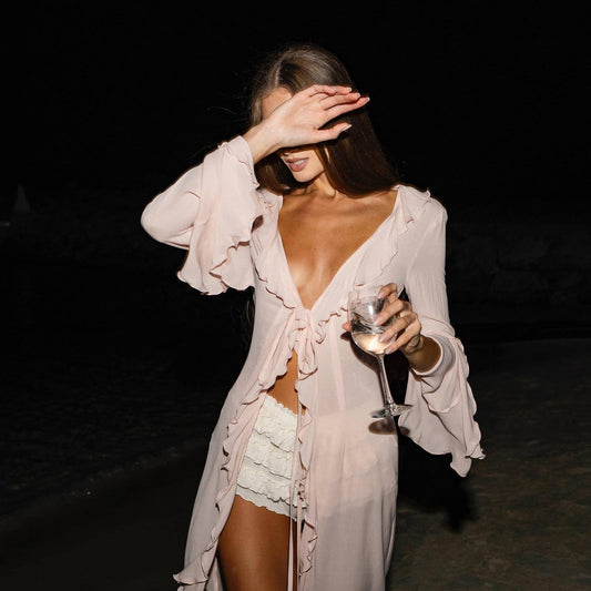 CAMISA LARGA CON ABERTURAS