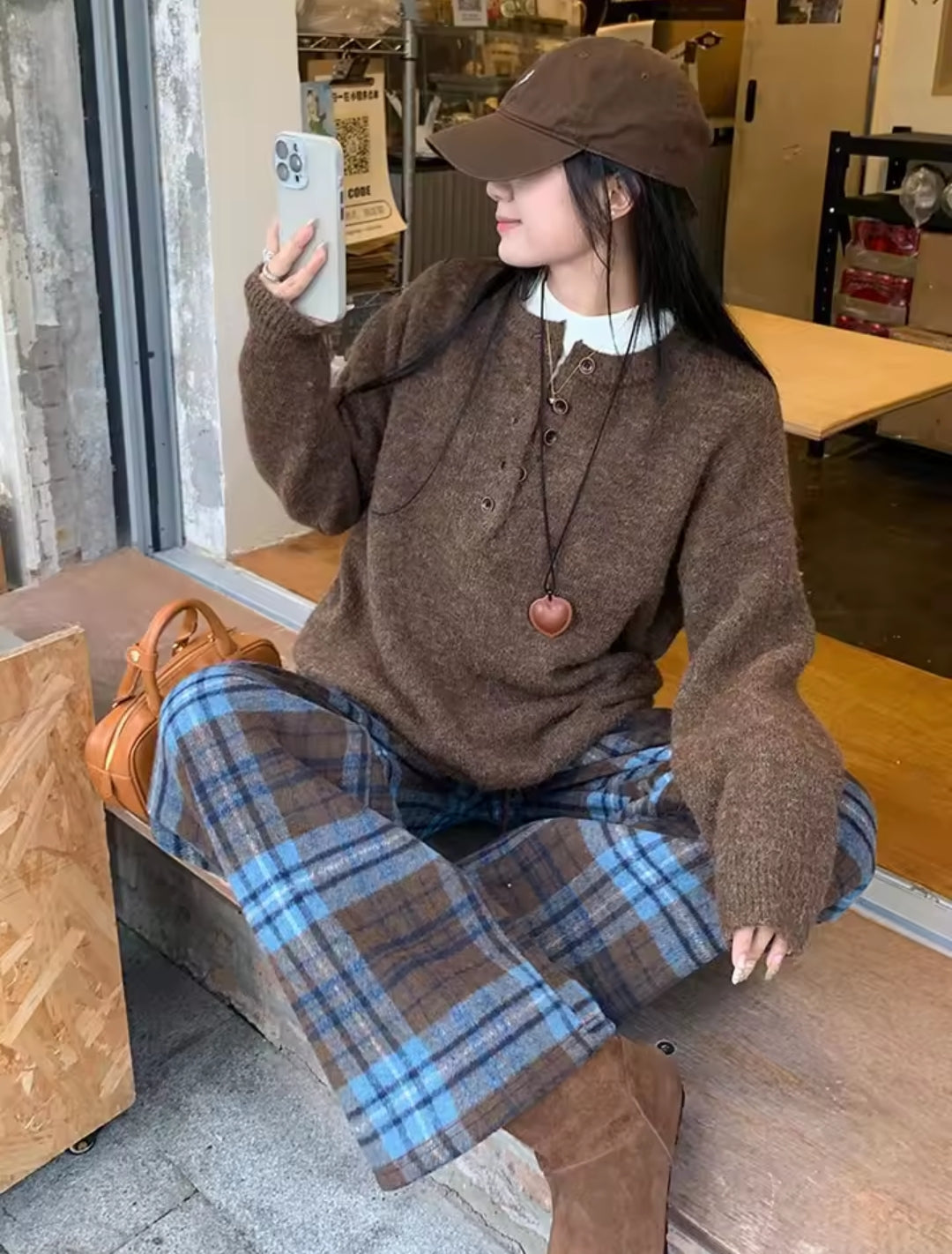 PANTALÓN CUADROS AZULES