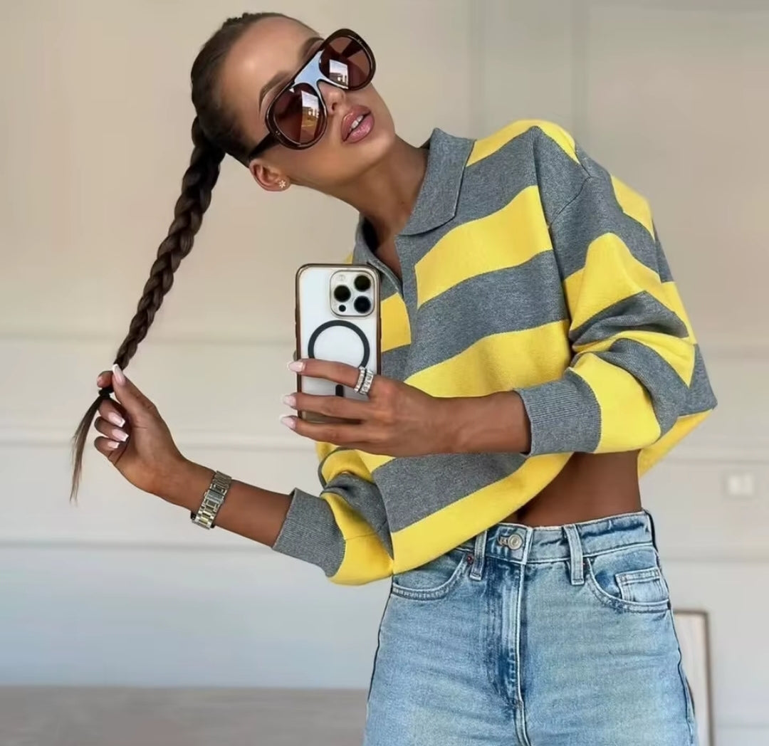 JERSEY RAYAS CON CUELLO