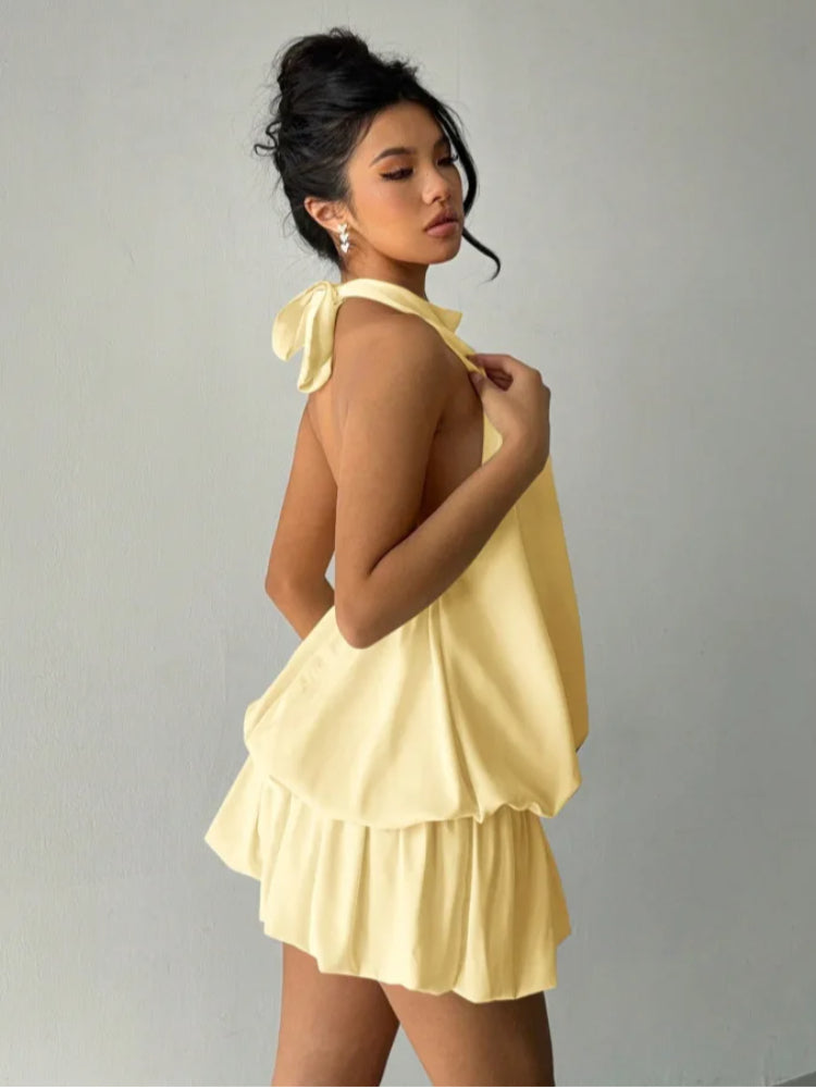 VESTIDO ESPALDA HALTER