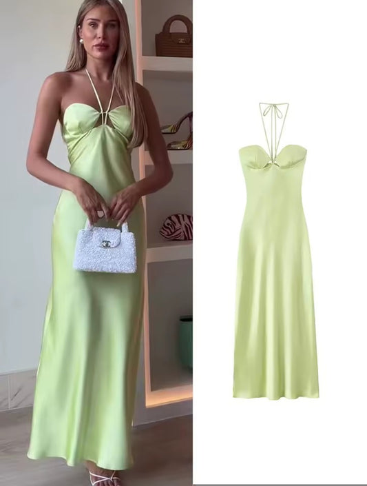 VESTIDO LIMA CUELLO HALTER