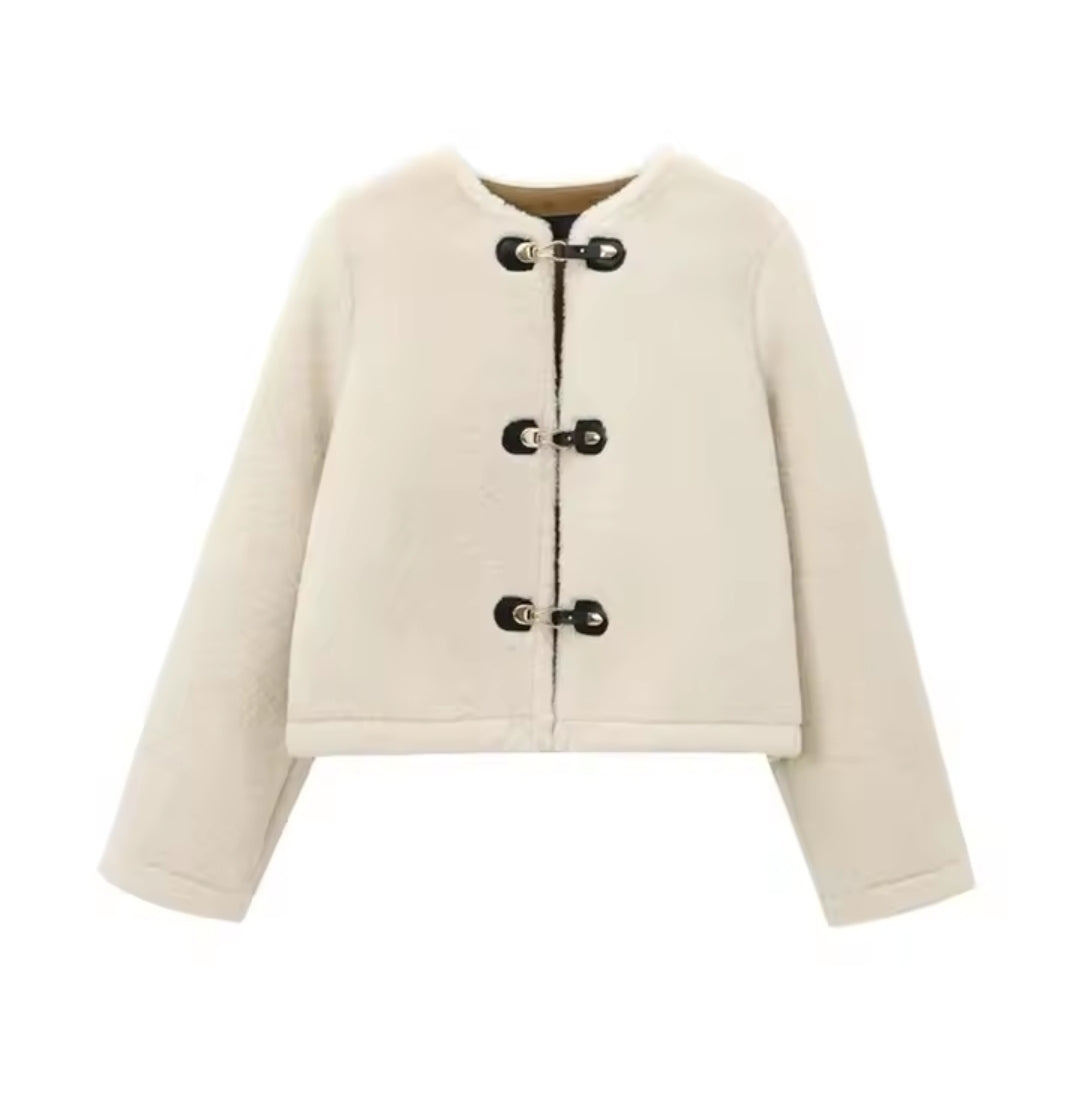 ABRIGO BLANCO DE PELO