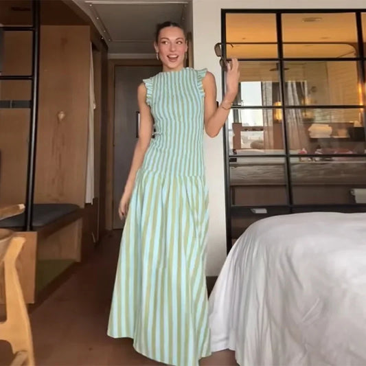 VESTIDO RAYAS SIN MANGAS